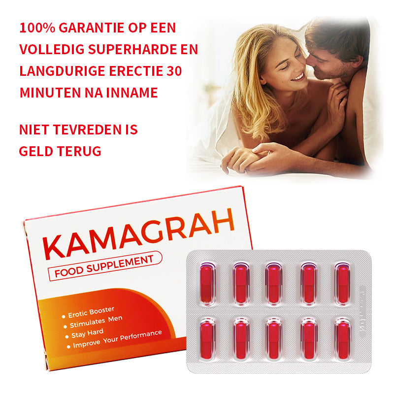 Kamagrah - Erectiepillen 10 caps 500mg - Natuurlijk - Extra Sterk Voor Mannen