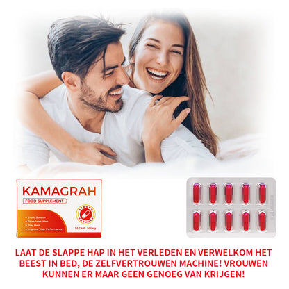 Kamagrah - Erectiepillen 10 caps 500mg - Natuurlijk - Extra Sterk Voor Mannen